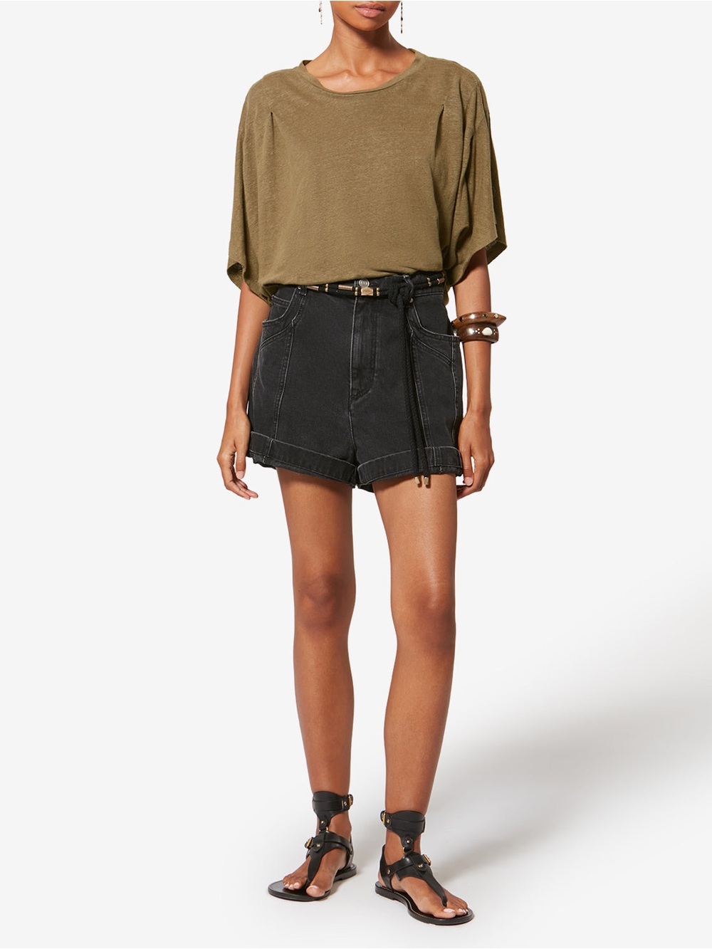 Isabel Marant Kyanza pleated T-shirt